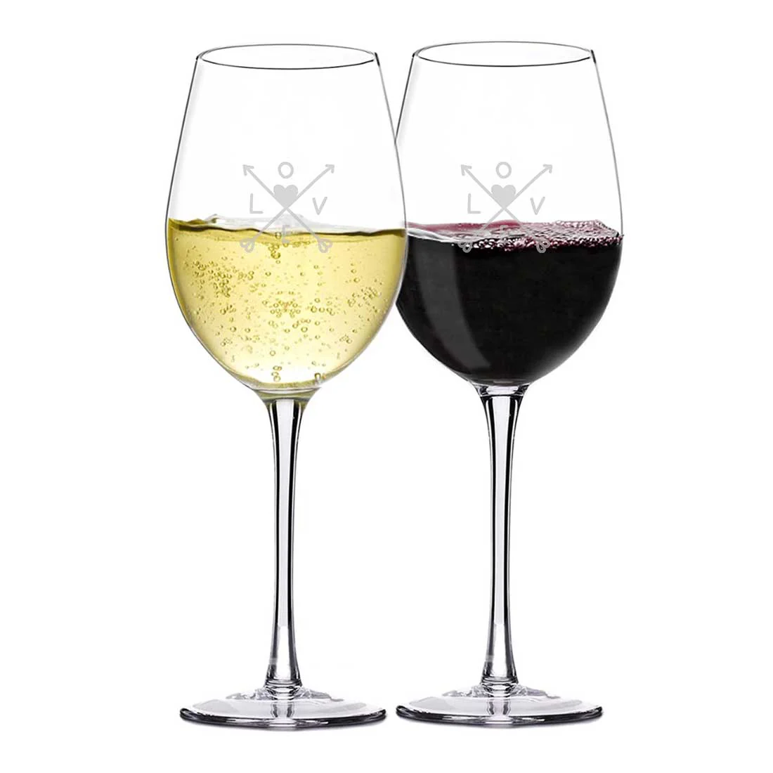Valentine's Day Wine glasses Love Hearts - Set Of 2 - Image 6