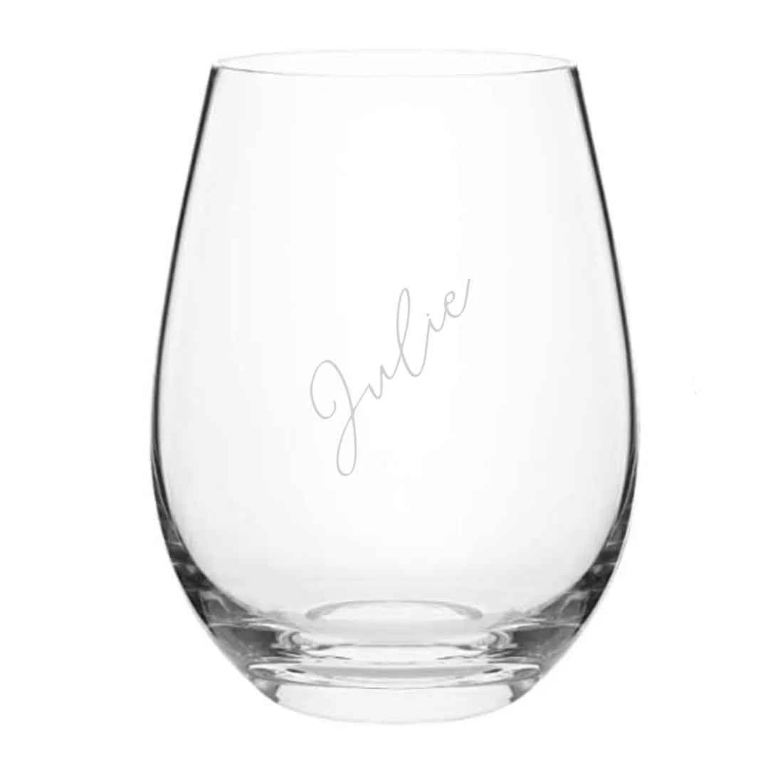 Personalised Wine Glass with Name Stemless Engraved Cocktail / Whiskey Glass 400 ML - Image 4