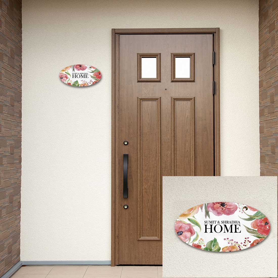 Personalised Oval Name Plates for Home Bungalows Flats - Image 2