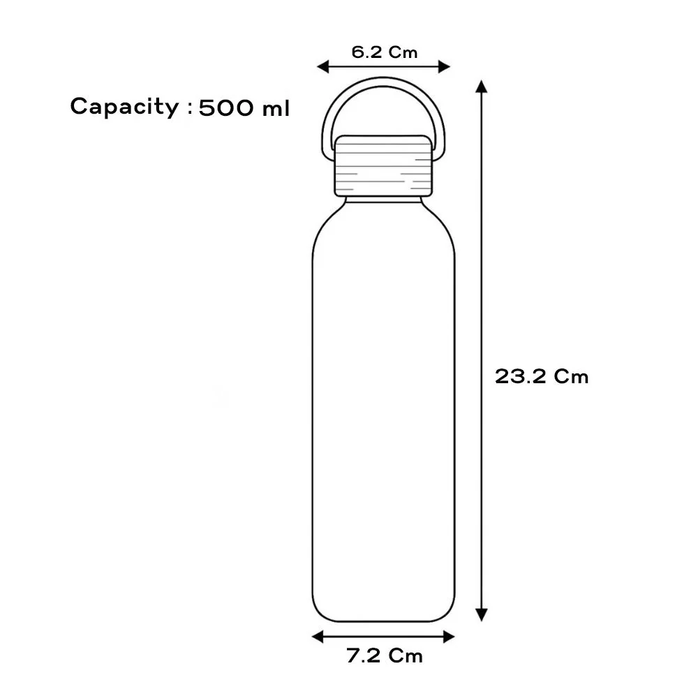 Personalized 500ml Insulated Water Bottle with Bamboo Lid – Eco-Friendly Stainless Steel, Leak-Proof - Image 5