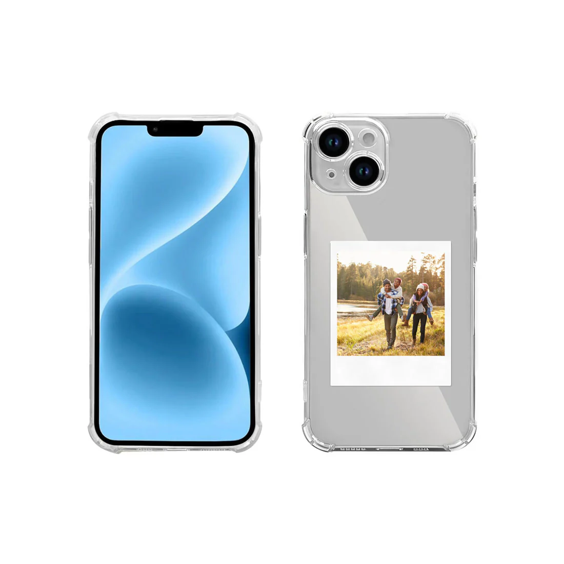 Personalized Back Cover for i Phone 13 with Photo Transparent Case with Camera Protection - Image 3