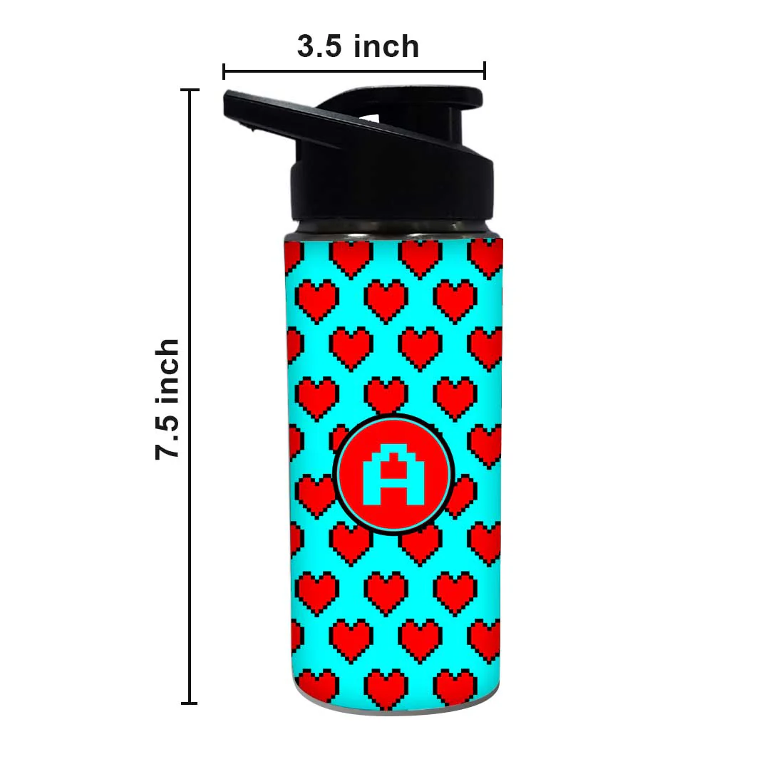 Personalized Bottle With Name - Red Heart - Image 4