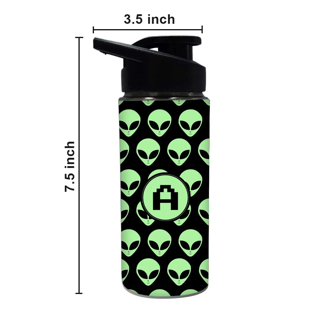 Kids Water Bottle Customised With Name - Alien - Image 4