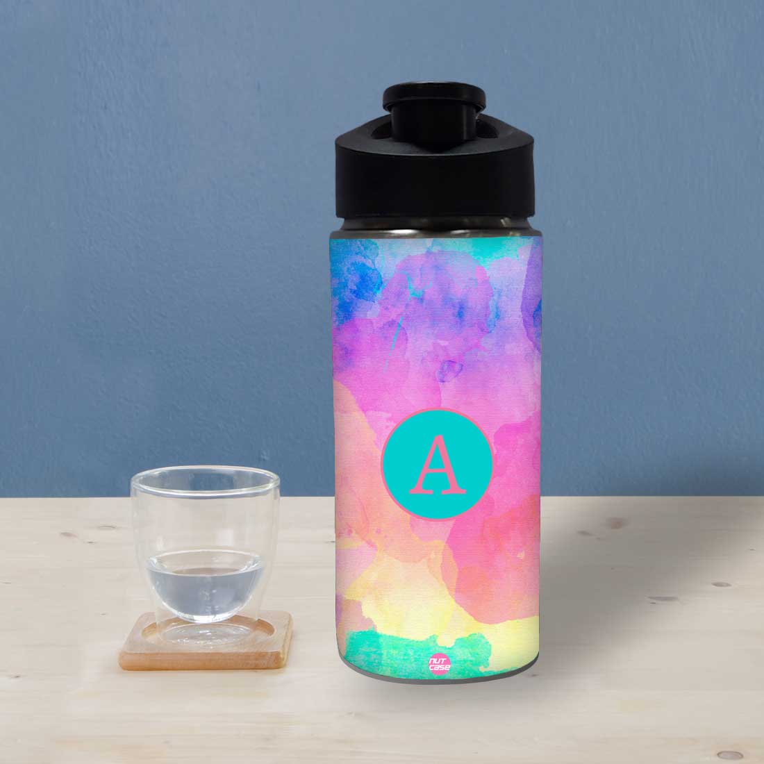 Personalised Bottle With Name - Watercolor