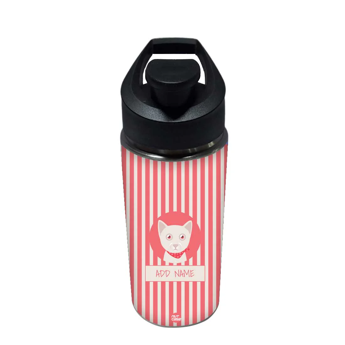 Personalized Gift For Kids Botlle - Cute Cat - Image 3