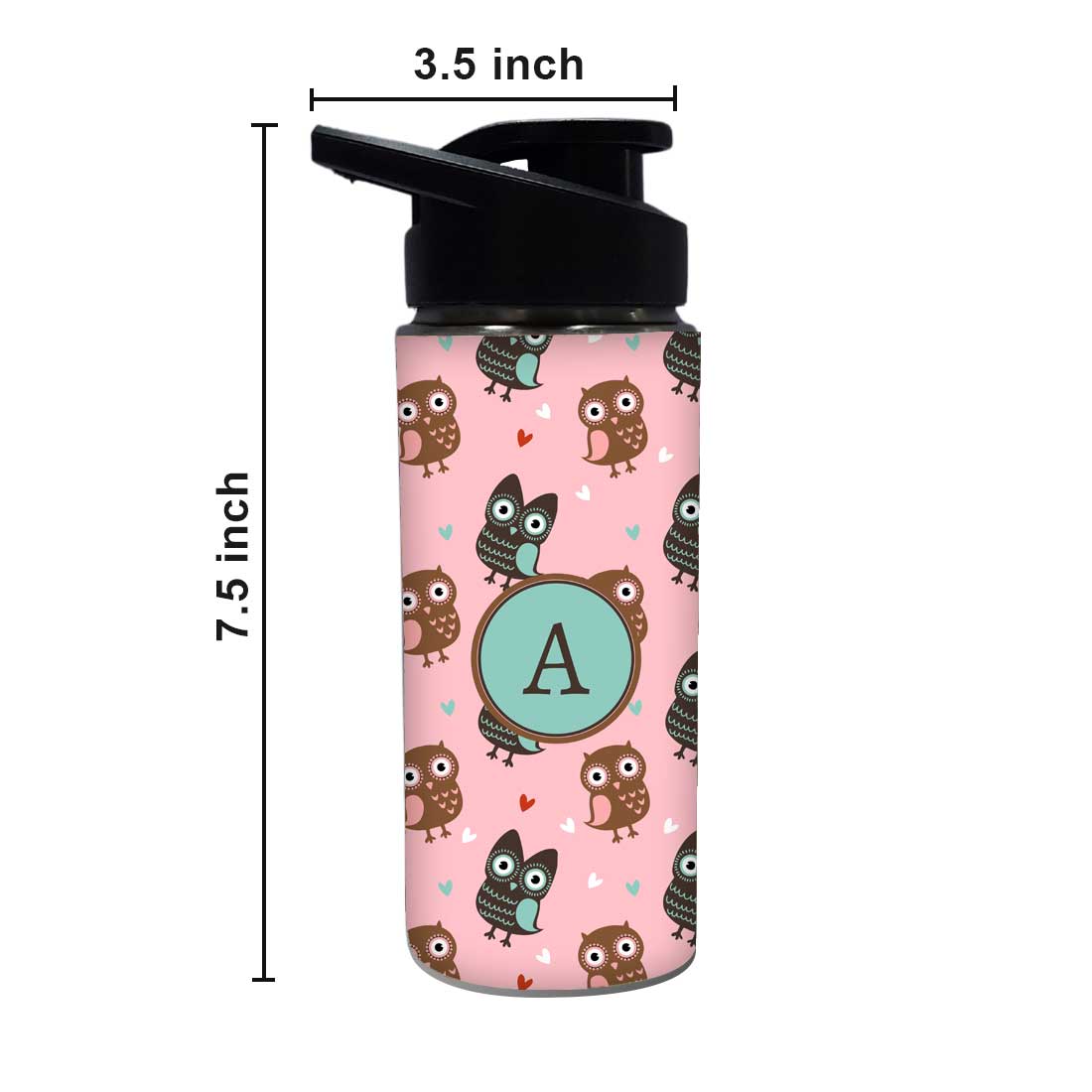 Customized Bottle With Name - Cute Owl - Image 5