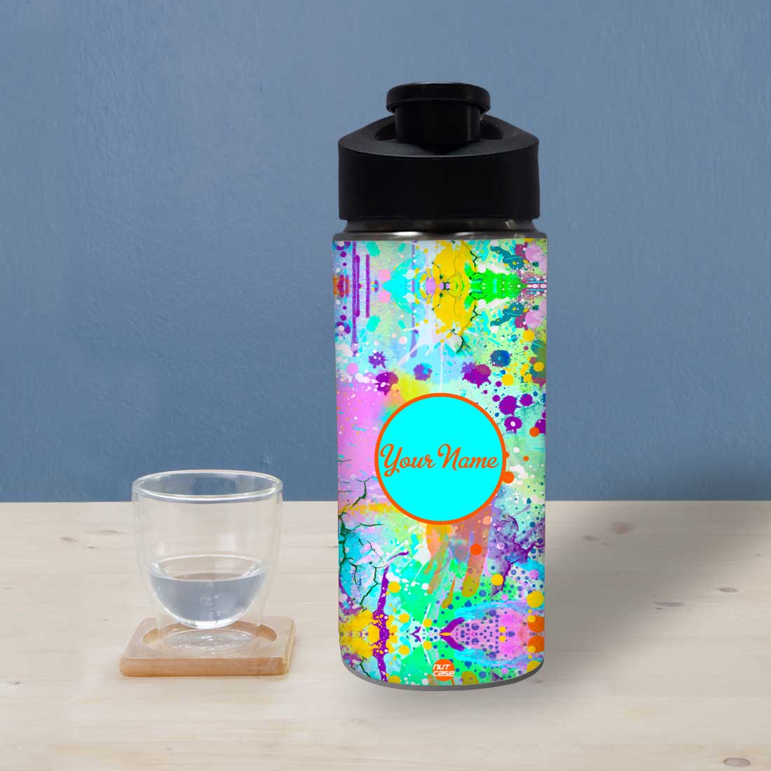 Personalized Bottle With Name - Multicolor Watercolor - Image 3