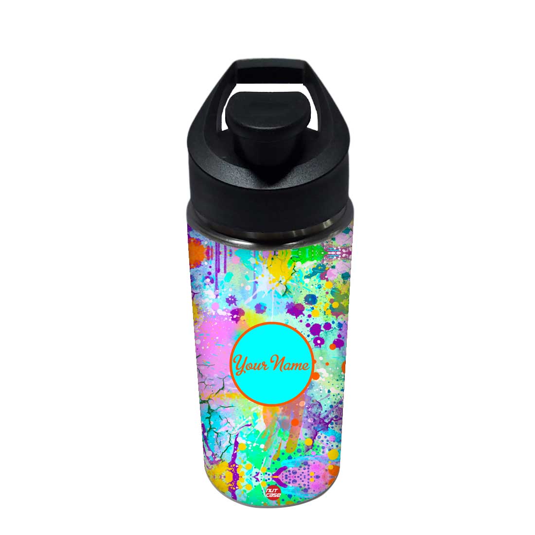 Personalized Bottle With Name - Multicolor Watercolor - Image 4