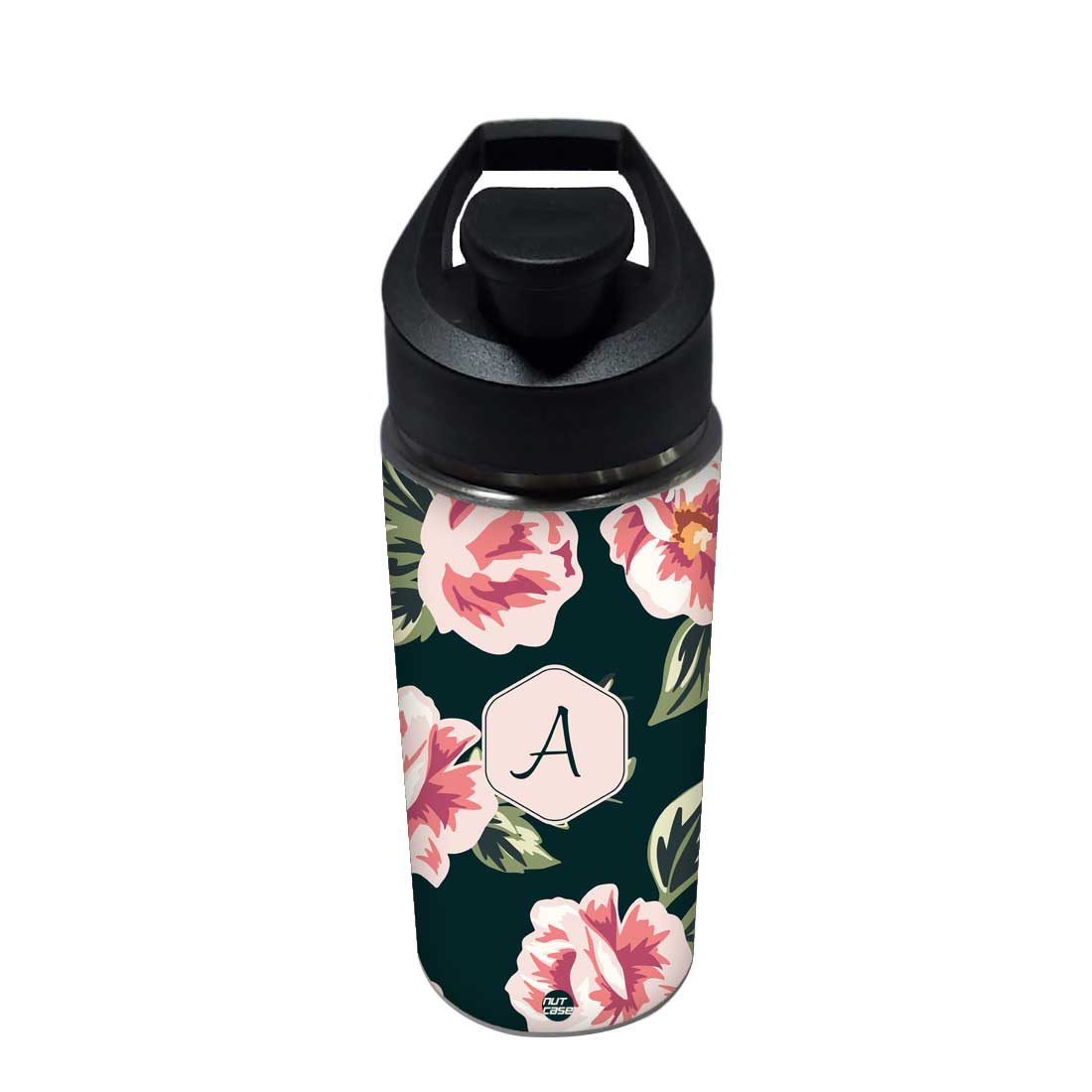 Customized Sipper Bottle With Name - Flower - Image 3