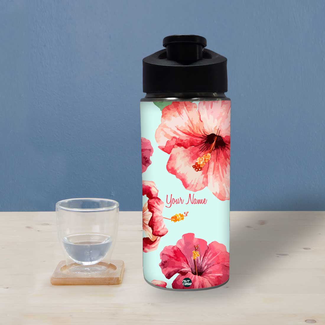 Custom Bottle With Name - Hibiscus - Image 2