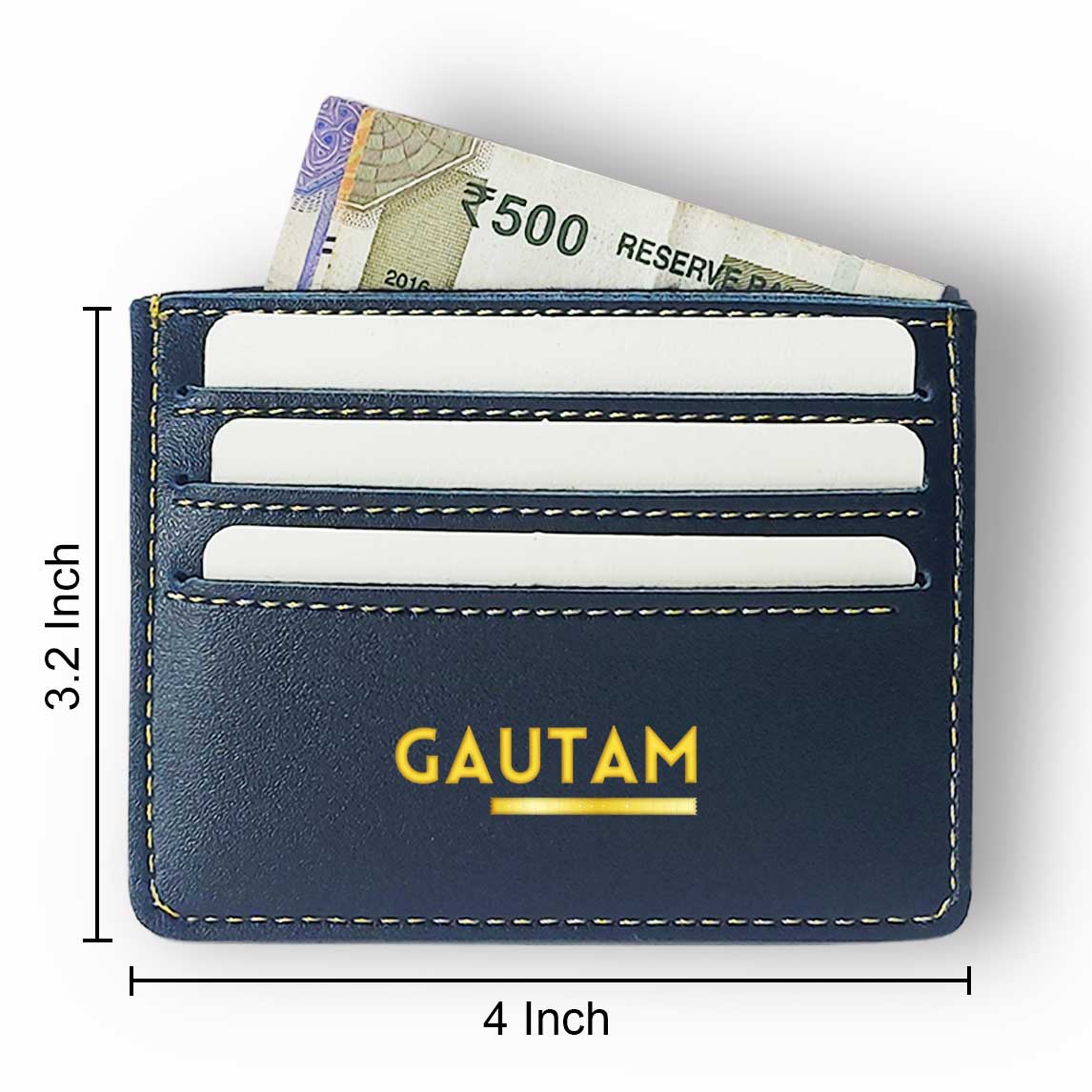 Personalised Visiting Card Holder for Men Black - Add Name - Image 6