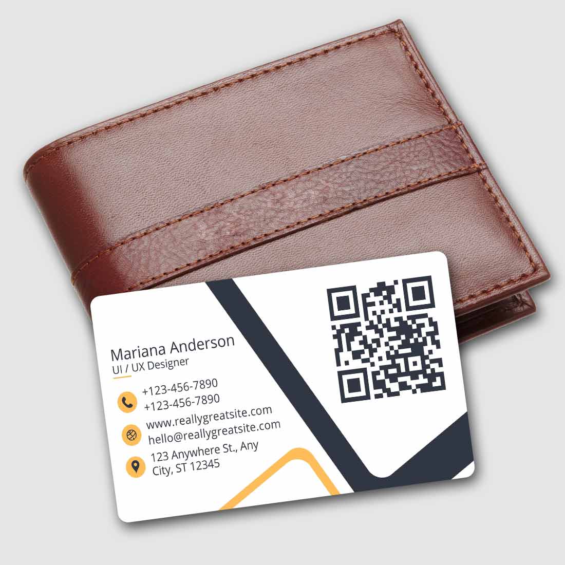 Personalized Business Card design With QR Code And NFC - Scan or Tap To Share Your Contact - Image 3