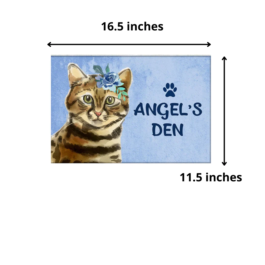 Personalized Cat Name Plate House Sign -Bengal Kitty - Image 4