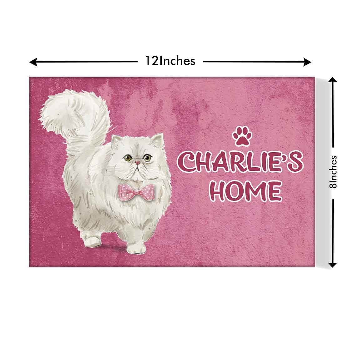 Personalized Cat Name Plate - Cute Persian - Image 3