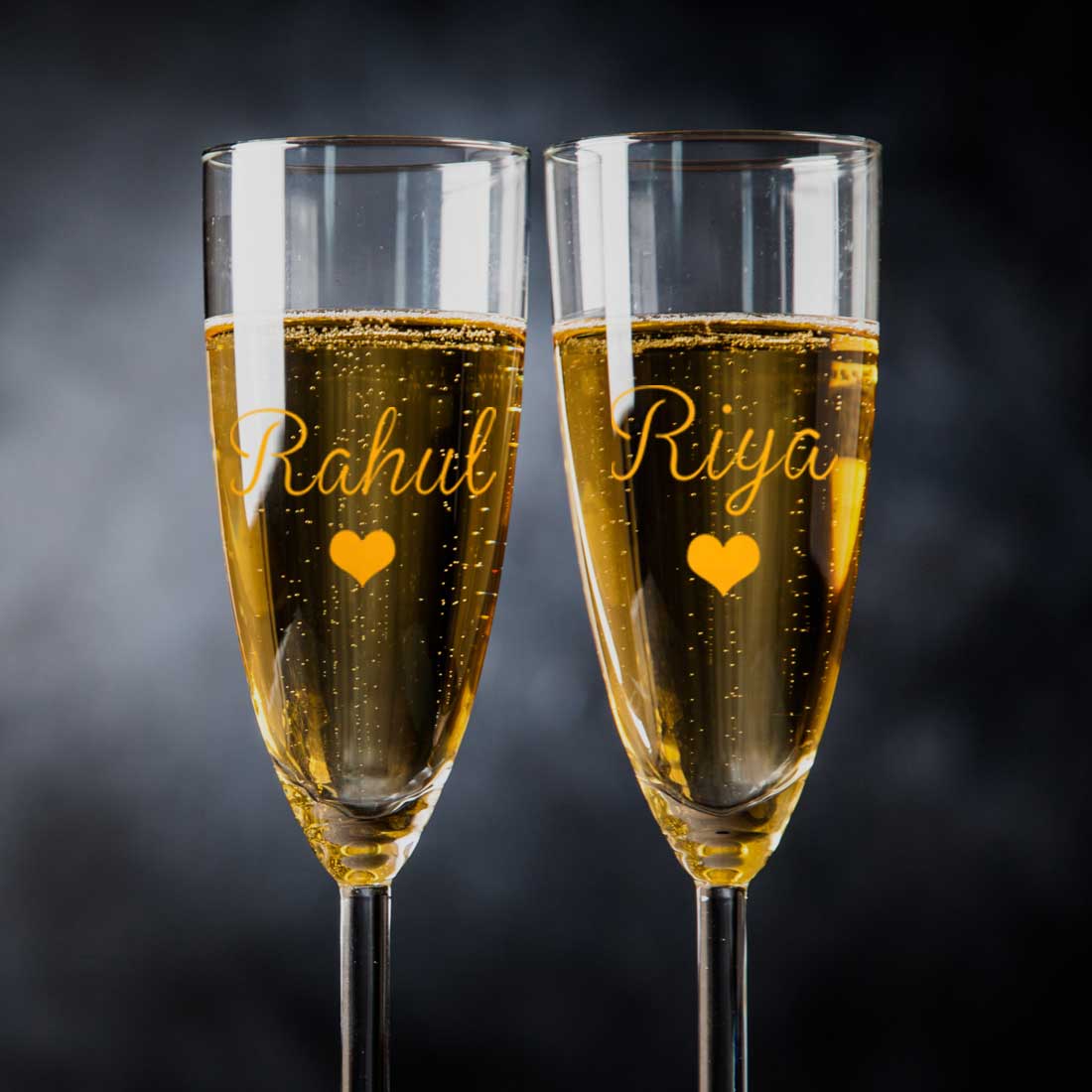 Personalized Champagne Flute Glass With Name Set Of 2 - Anniversary Gift For Couples - Image 7
