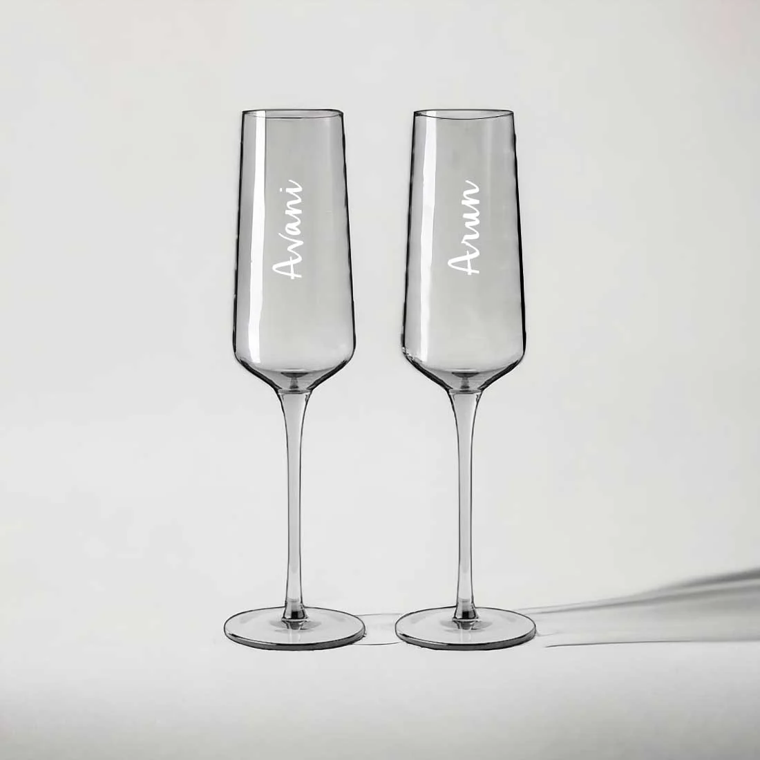 Personalized Champagne Flutes - Set of 2 Premium Engraved Champagne Glasses - Image 5