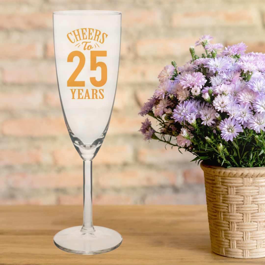 Personalized Champagne Glass Birthday Gifts Idea - Add Any Number