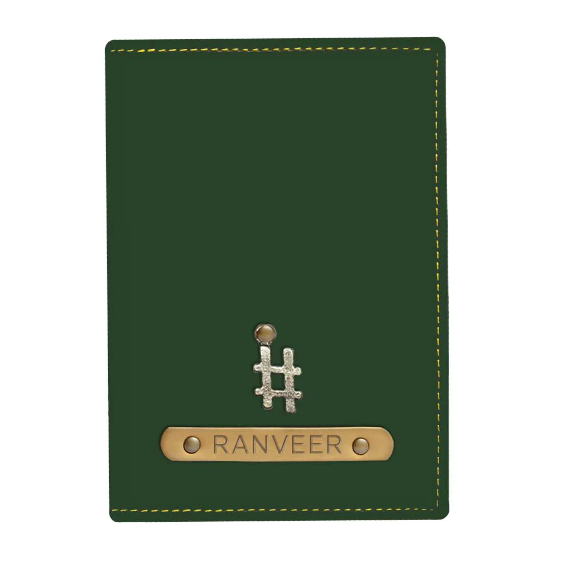 Customized Passport Wallet PU Leather with Name & Charm - Hashtag - Image 16