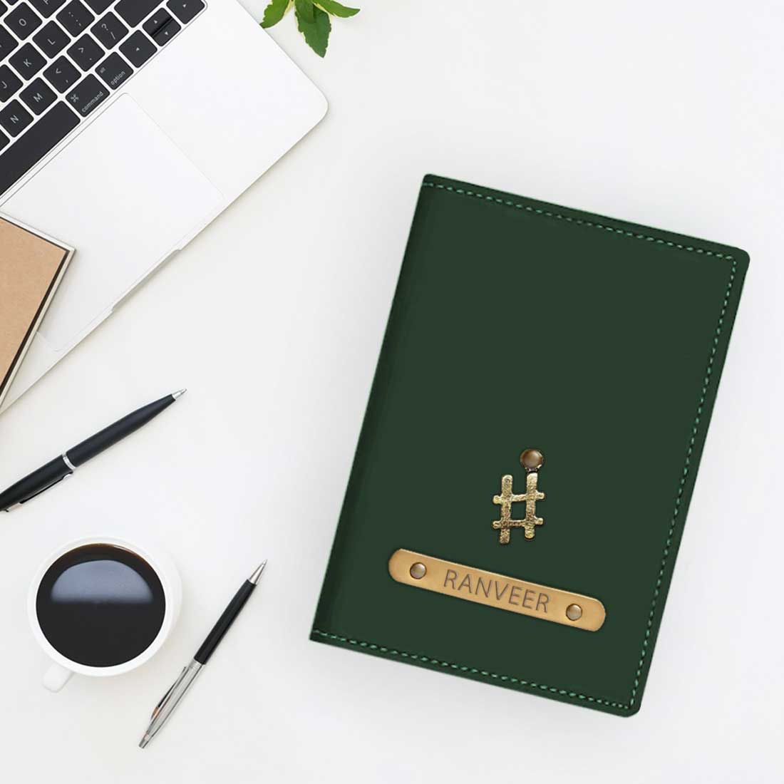 Customized Passport Wallet PU Leather with Name & Charm - Hashtag - Image 20