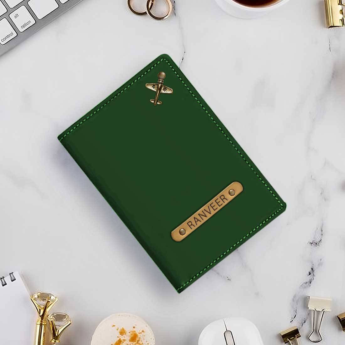 Personalized Passport Holder with Name and Charms - Airplane - Image 15