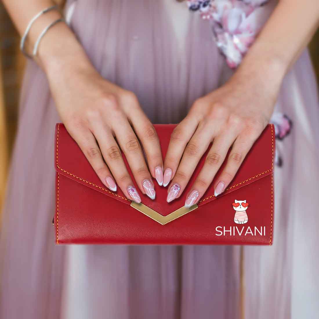 Personalized Clutch Ladies Purse with Name - Faux Leather Wallet for Women - Image 16