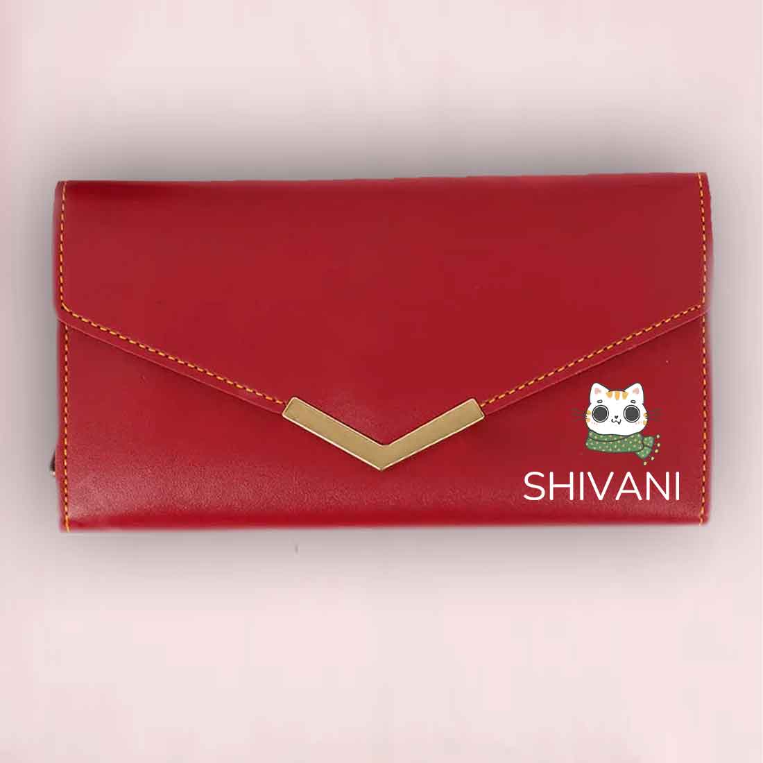 Personalized Clutch Ladies Purse with Name - Faux Leather Wallet for Women - Image 23
