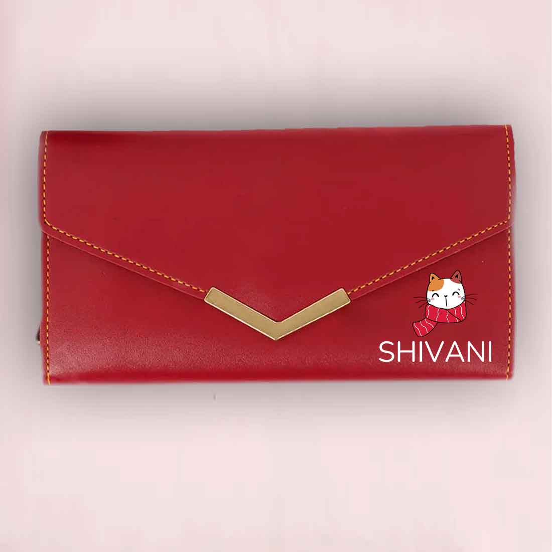 Personalized Clutch Ladies Purse with Name - Faux Leather Wallet for Women - Image 26
