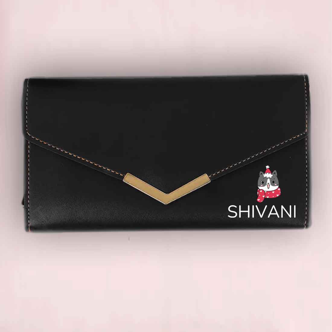 Personalized Clutch Ladies Purse with Name - Faux Leather Wallet for Women - Image 32
