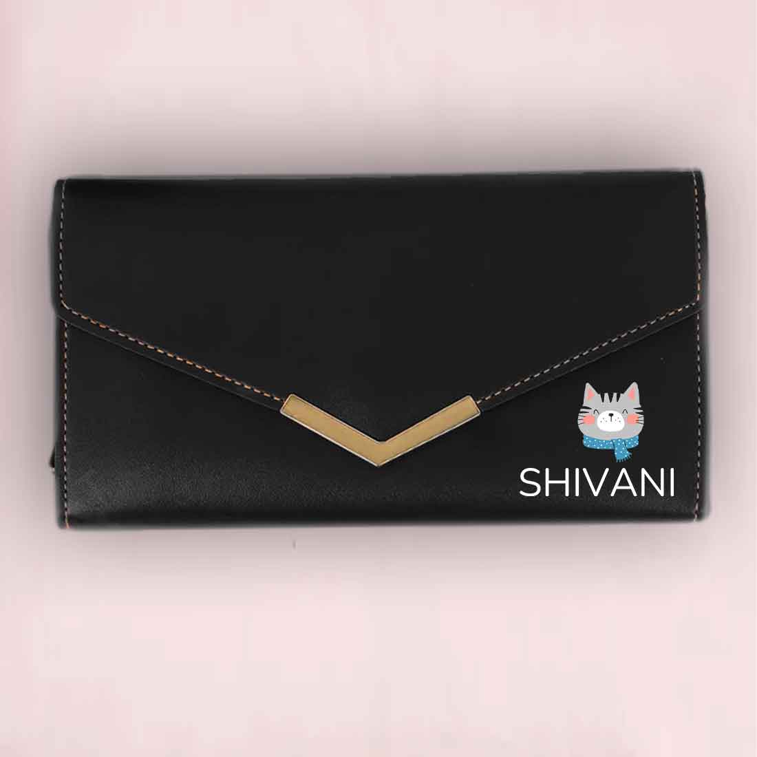 Personalized Clutch Ladies Purse with Name - Faux Leather Wallet for Women - Image 35