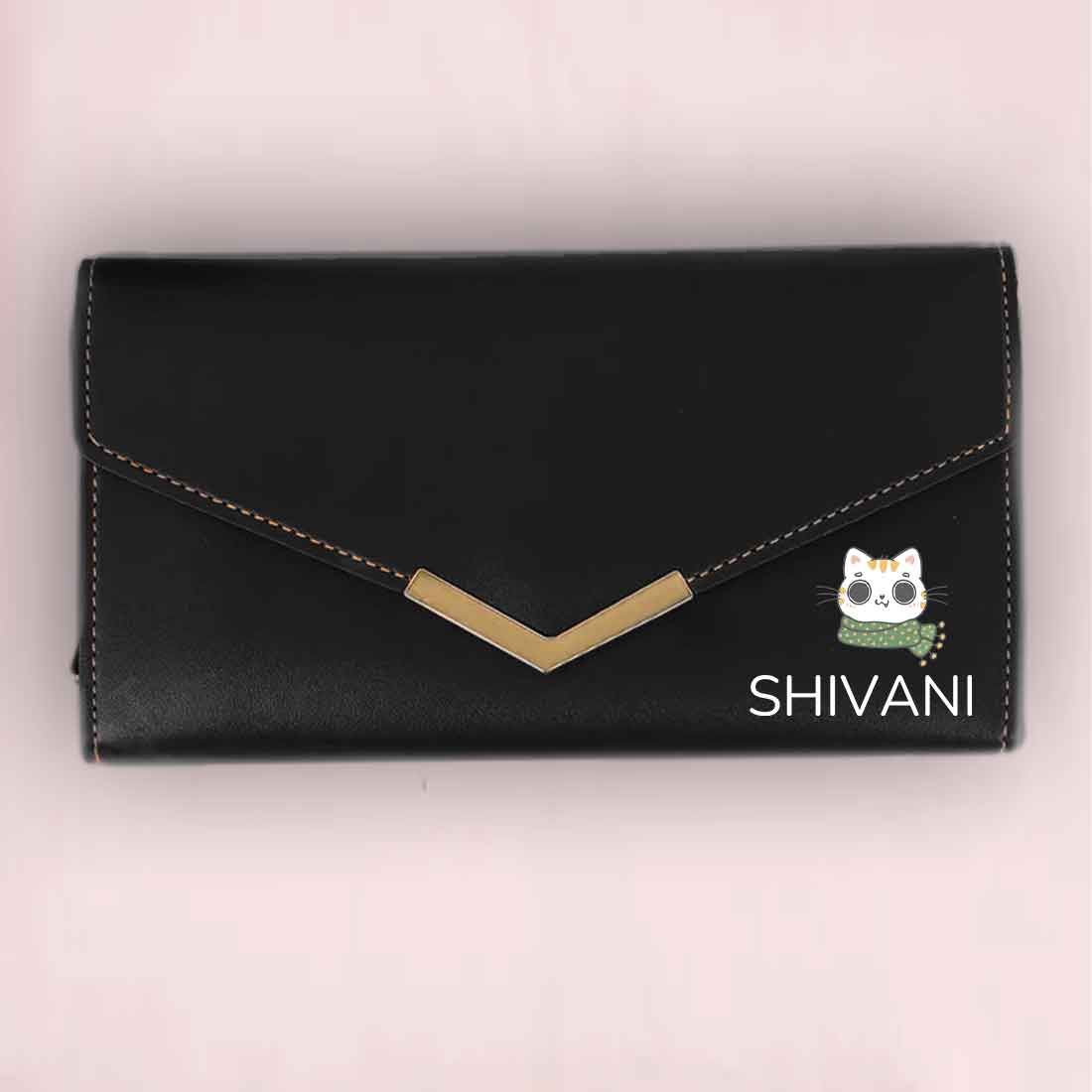 Personalized Clutch Ladies Purse with Name - Faux Leather Wallet for Women - Image 38