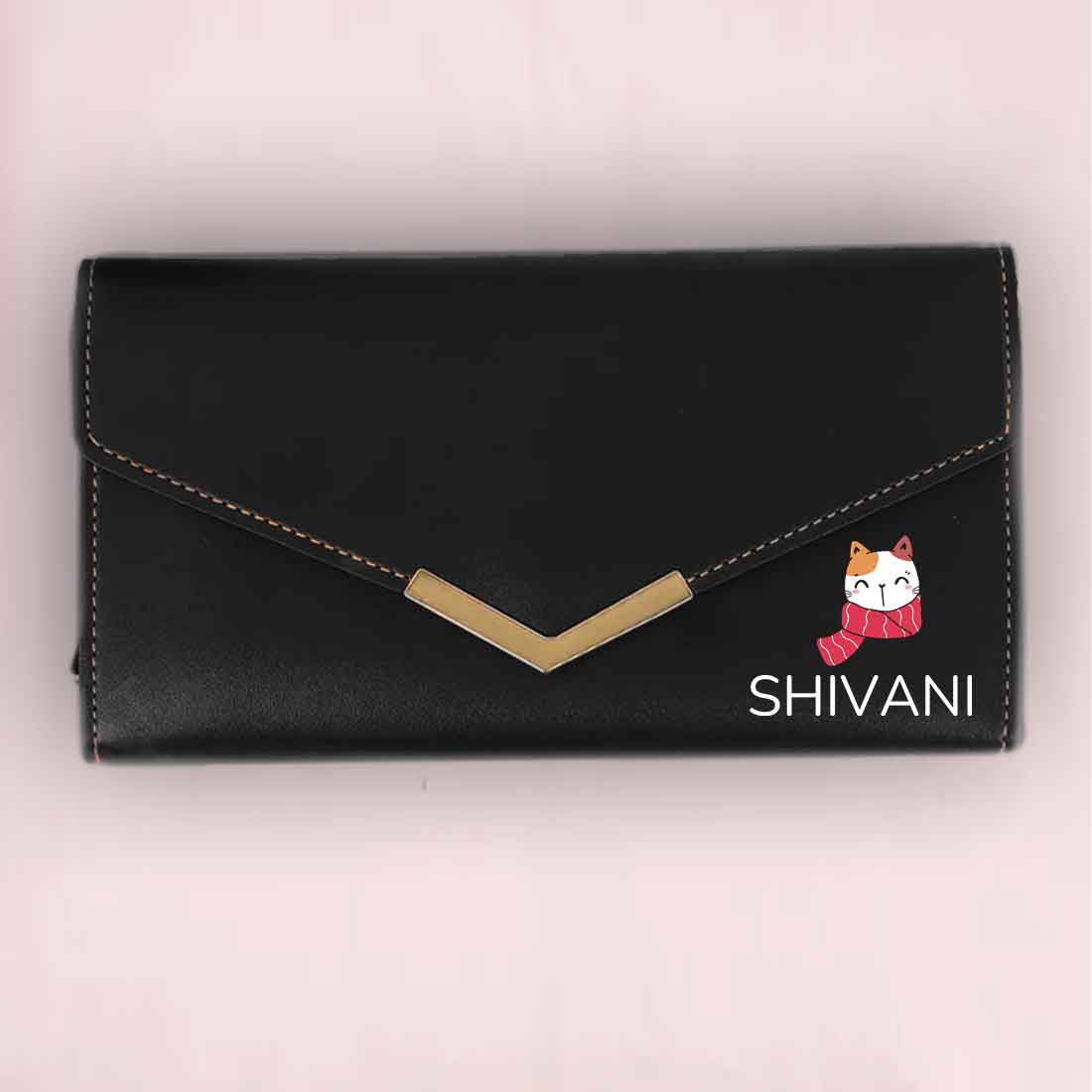 Personalized Clutch Ladies Purse with Name - Faux Leather Wallet for Women - Image 41