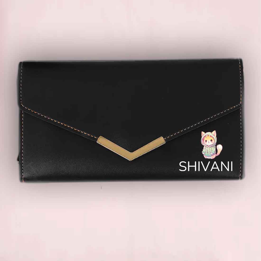 Personalized Clutch Ladies Purse with Name - Faux Leather Wallet for Women - Image 49