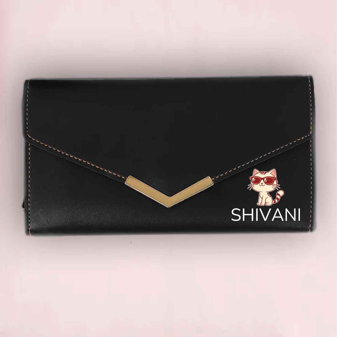 Personalized Clutch Ladies Purse with Name - Faux Leather Wallet for Women - Image 52
