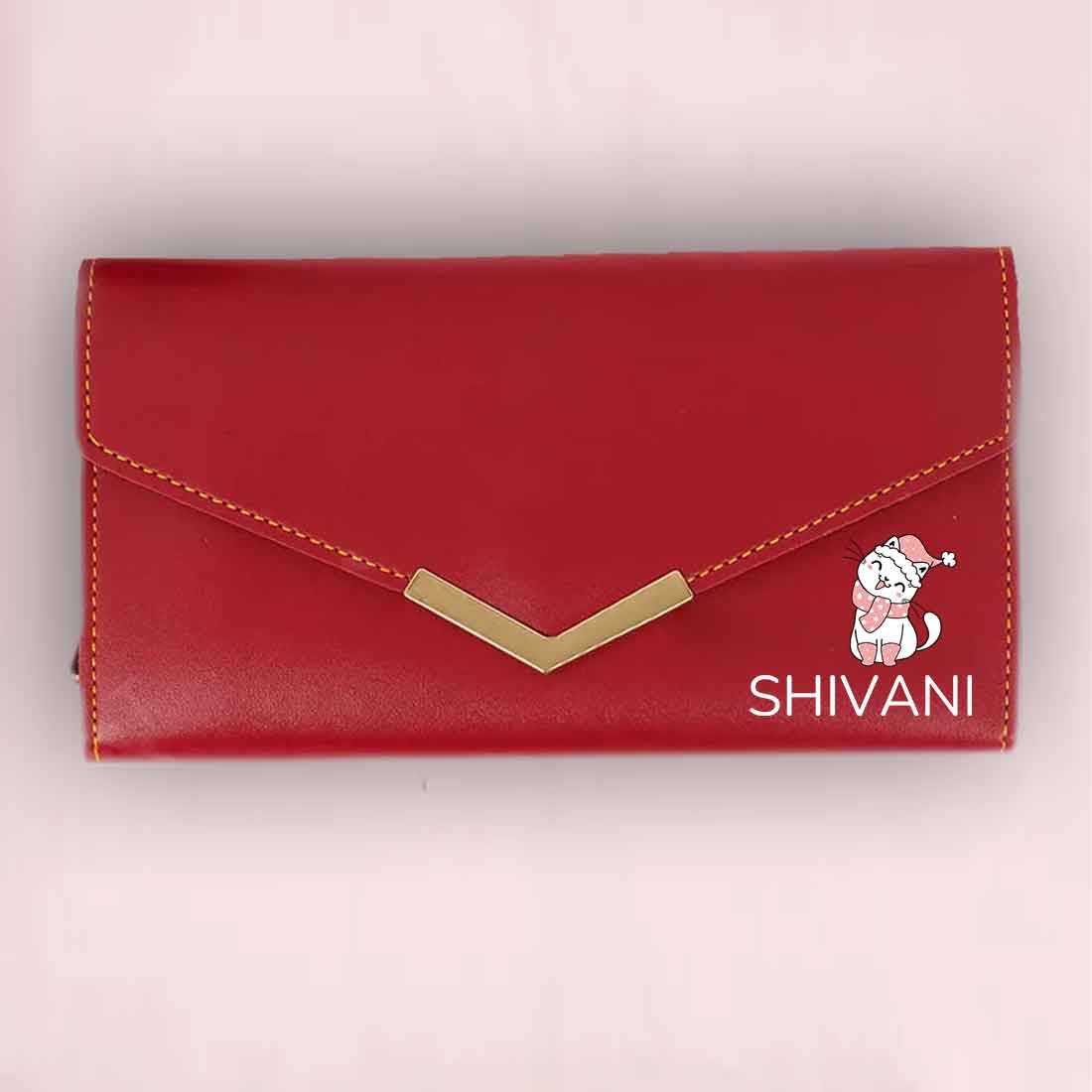 Personalized Clutch Ladies Purse with Name - Faux Leather Wallet for Women - Image 6