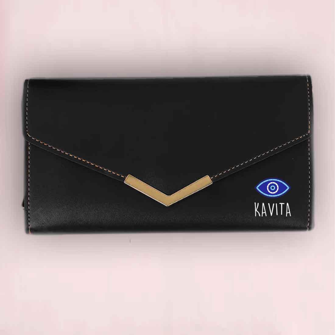 Personalized Clutch Purse for Ladies with Name - Faux Leather Wallet for Women - Image 20