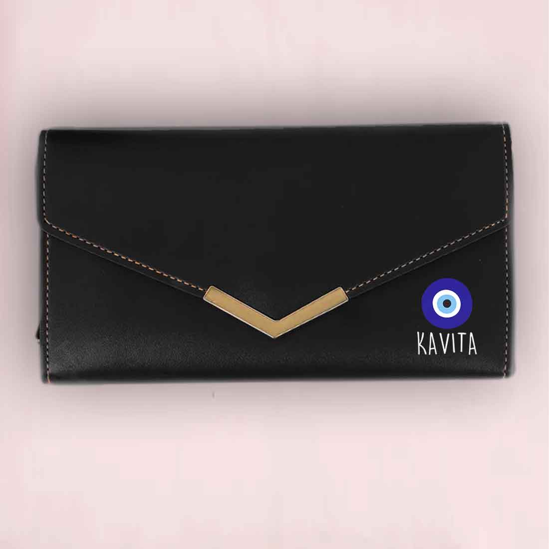 Personalized Clutch Purse for Ladies with Name - Faux Leather Wallet for Women - Image 22