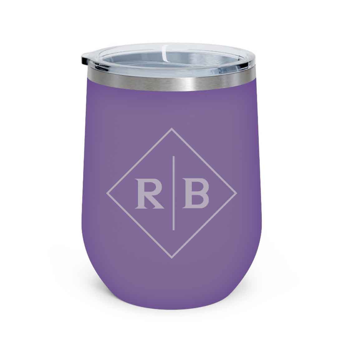 Engraved Personalized Coffee Tumbler Mug With Lid for Travel (350 ML) - Initials - Image 11