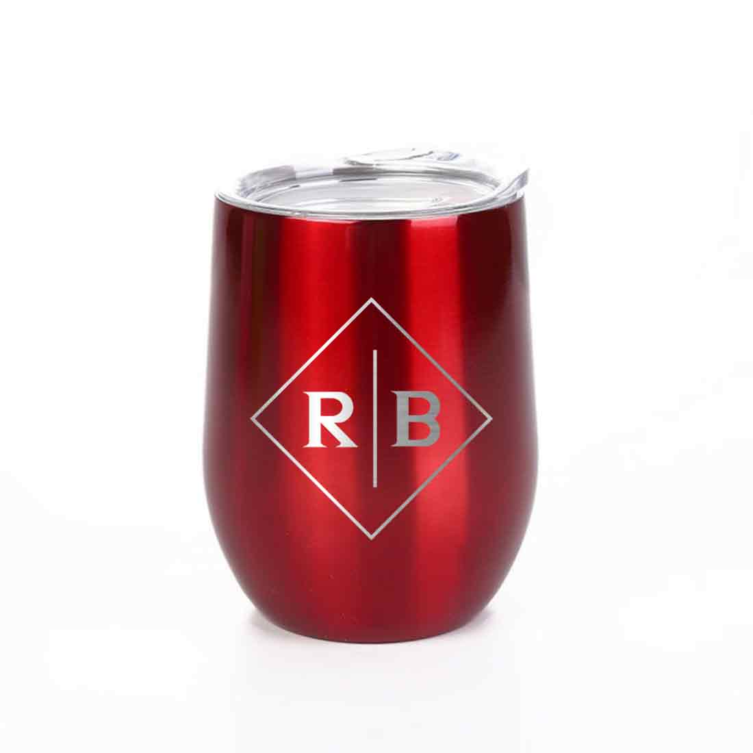 Engraved Personalized Coffee Tumbler Mug With Lid for Travel (350 ML) - Initials - Image 21