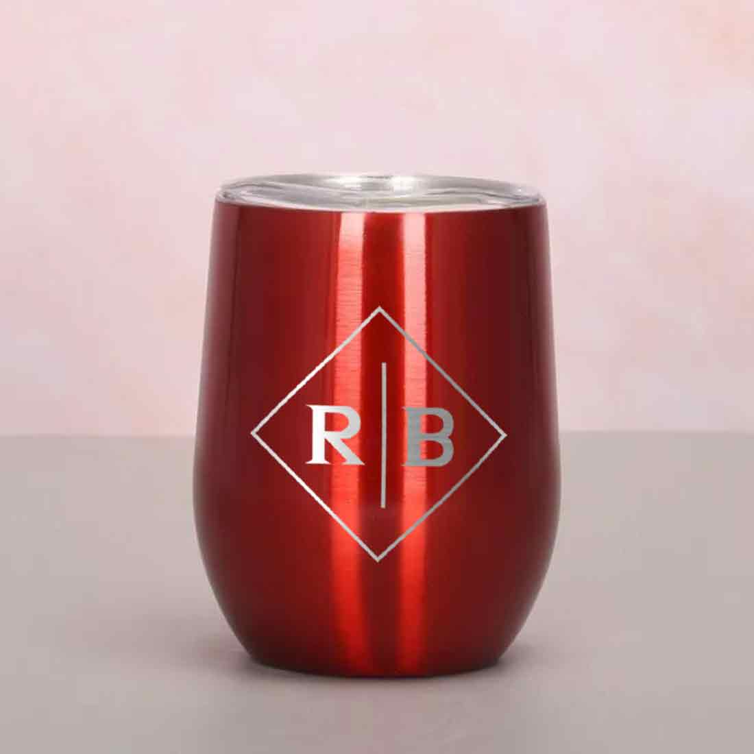 Engraved Personalized Coffee Tumbler Mug With Lid for Travel (350 ML) - Initials - Image 26