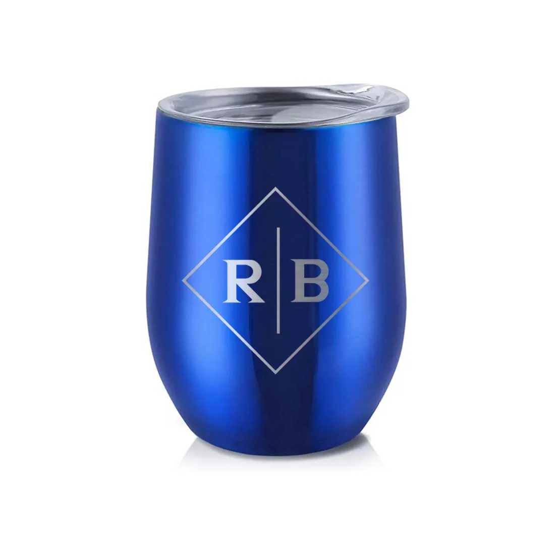 Engraved Personalized Coffee Tumbler Mug With Lid for Travel (350 ML) - Initials - Image 27