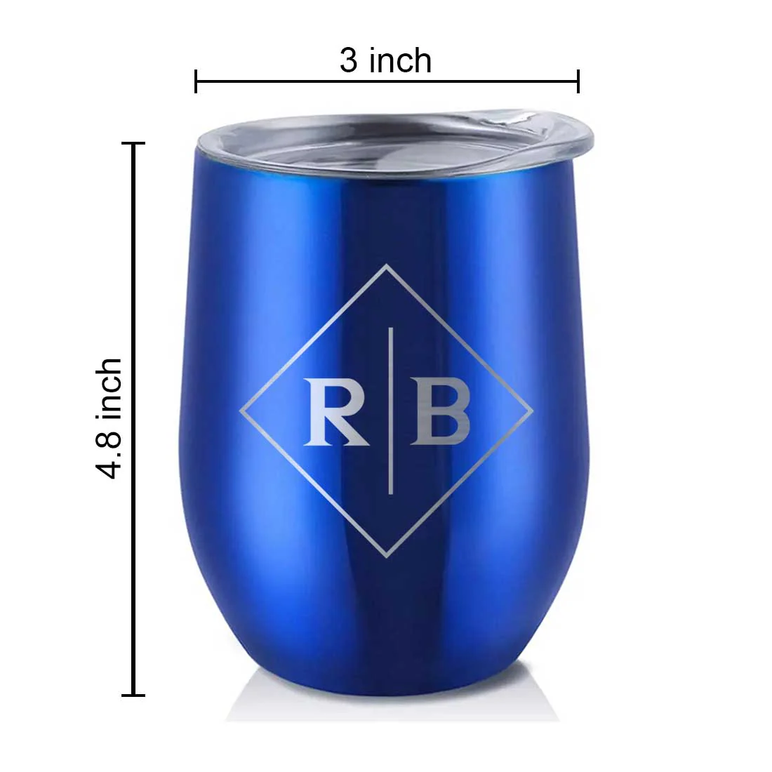 Engraved Personalized Coffee Tumbler Mug With Lid for Travel (350 ML) - Initials - Image 29