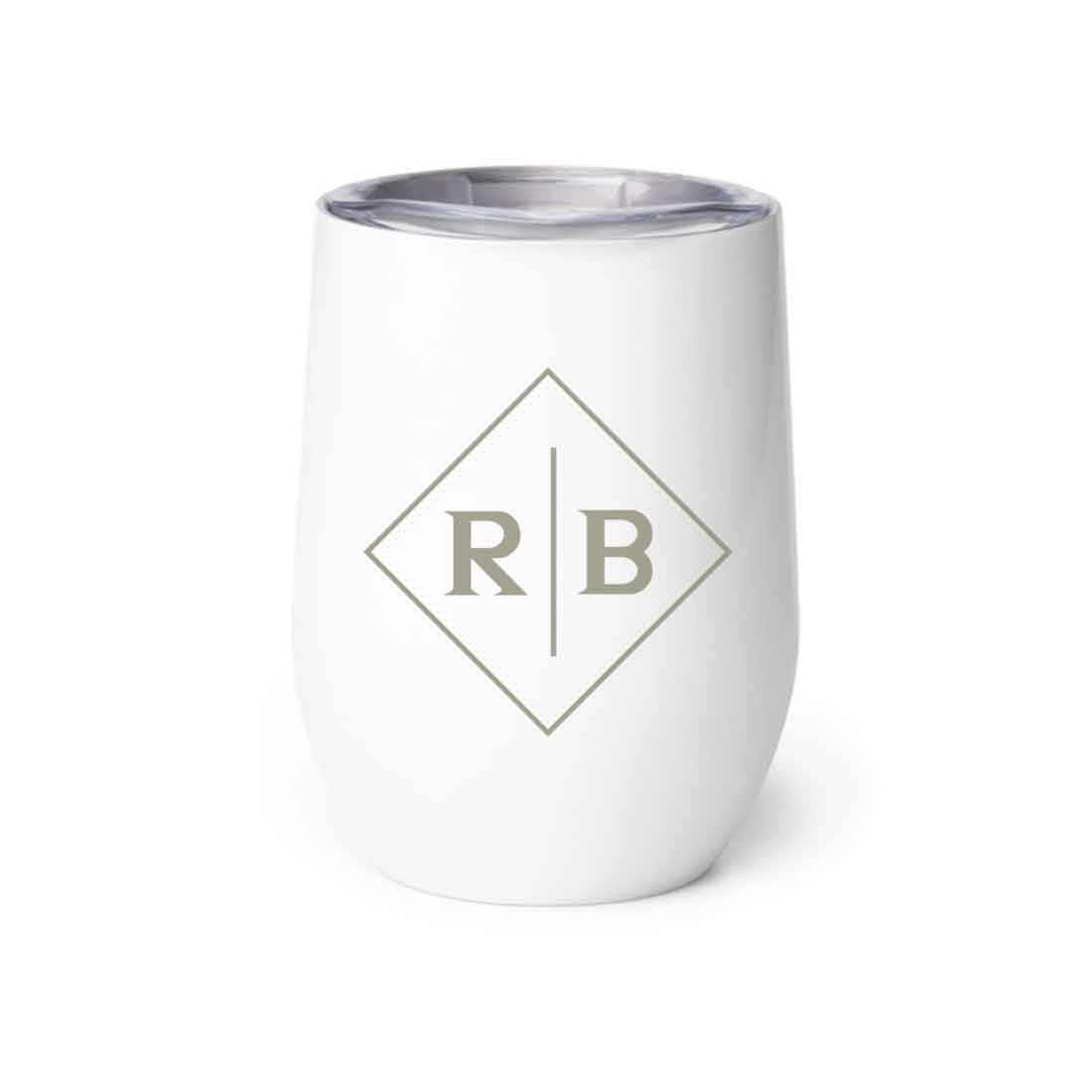 Engraved Personalized Coffee Tumbler Mug With Lid for Travel (350 ML) - Initials - Image 31