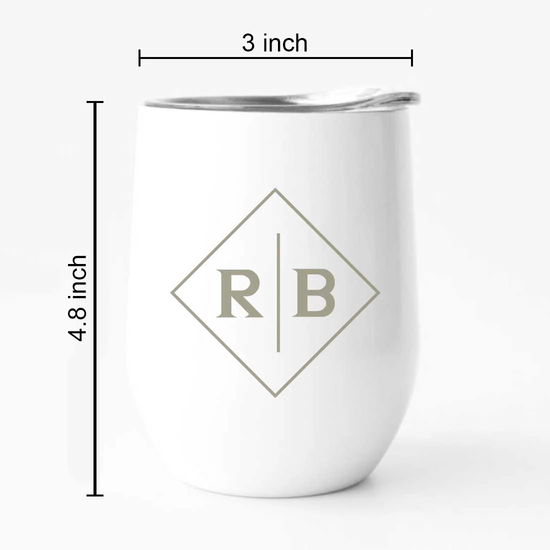 Engraved Personalized Coffee Tumbler Mug With Lid for Travel (350 ML) - Initials - Image 32