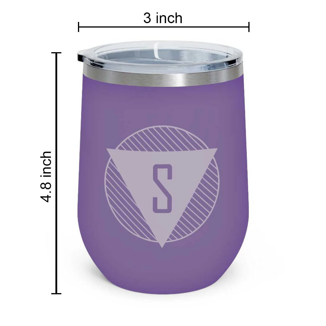 Personalized Coffee Tumbler Stainless Steel Insulated Coffee Mugs for Office Travel Cup - Monogram Triangle - Image 12