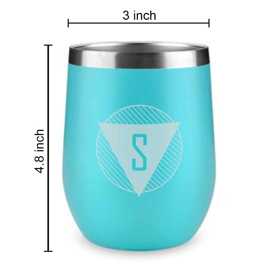 Personalized Coffee Tumbler Stainless Steel Insulated Coffee Mugs for Office Travel Cup - Monogram Triangle - Image 18