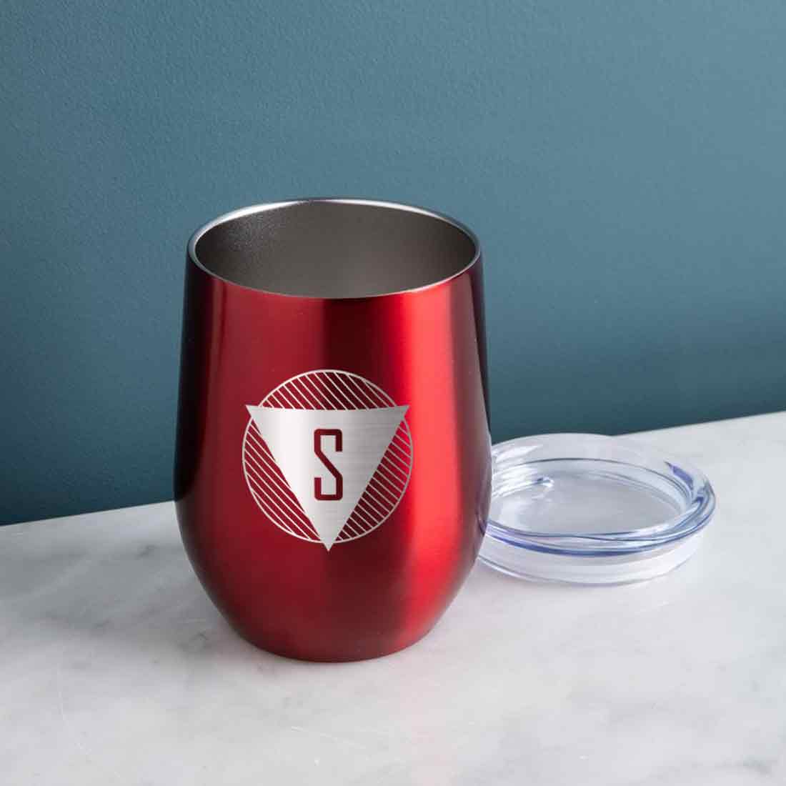 Personalized Coffee Tumbler Stainless Steel Insulated Coffee Mugs for Office Travel Cup - Monogram Triangle - Image 22