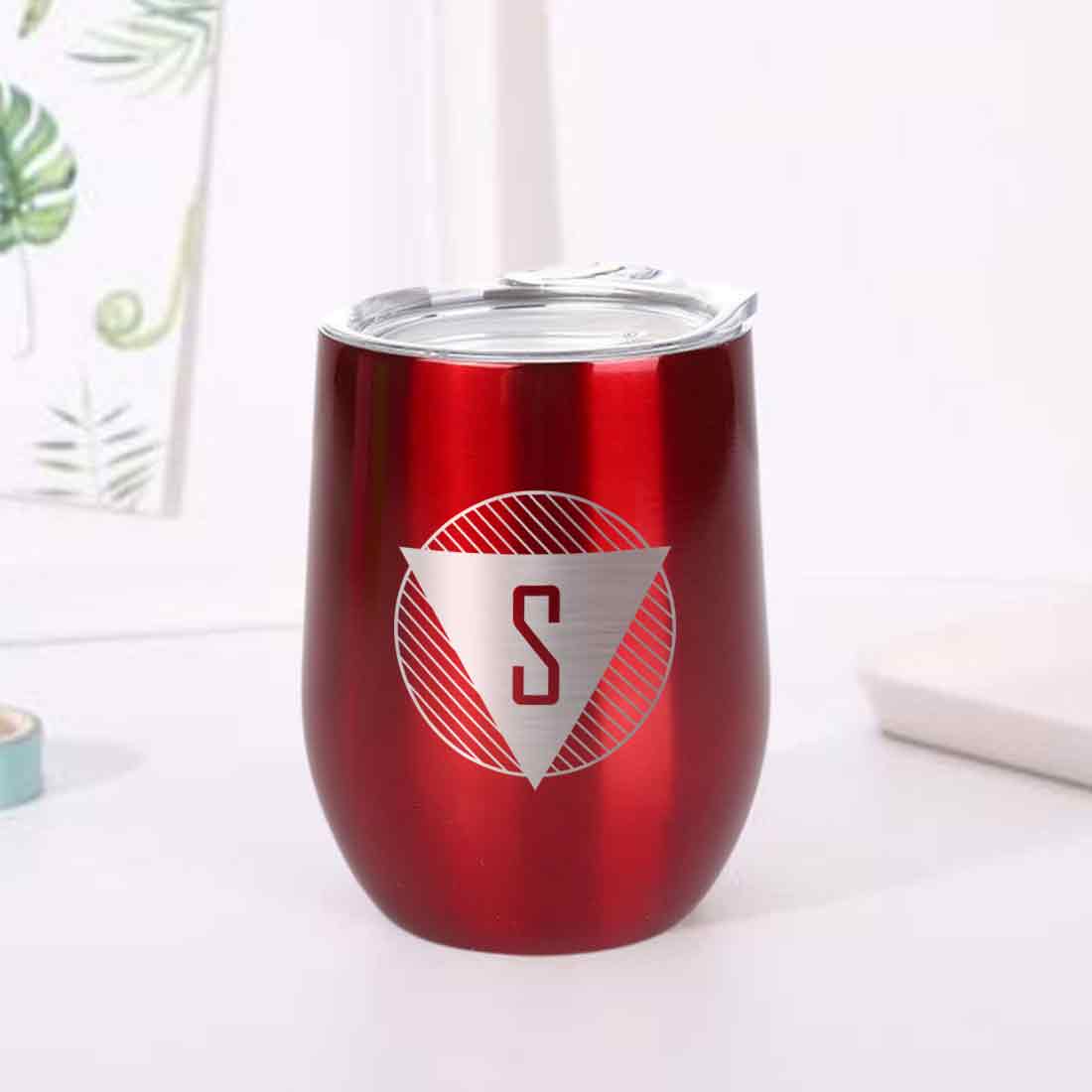 Personalized Coffee Tumbler Stainless Steel Insulated Coffee Mugs for Office Travel Cup - Monogram Triangle - Image 23