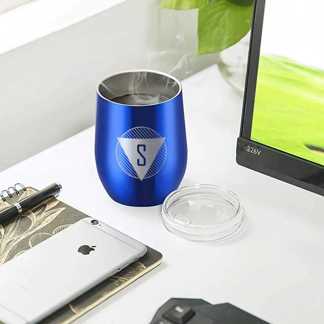Personalized Coffee Tumbler Stainless Steel Insulated Coffee Mugs for Office Travel Cup - Monogram Triangle - Image 27