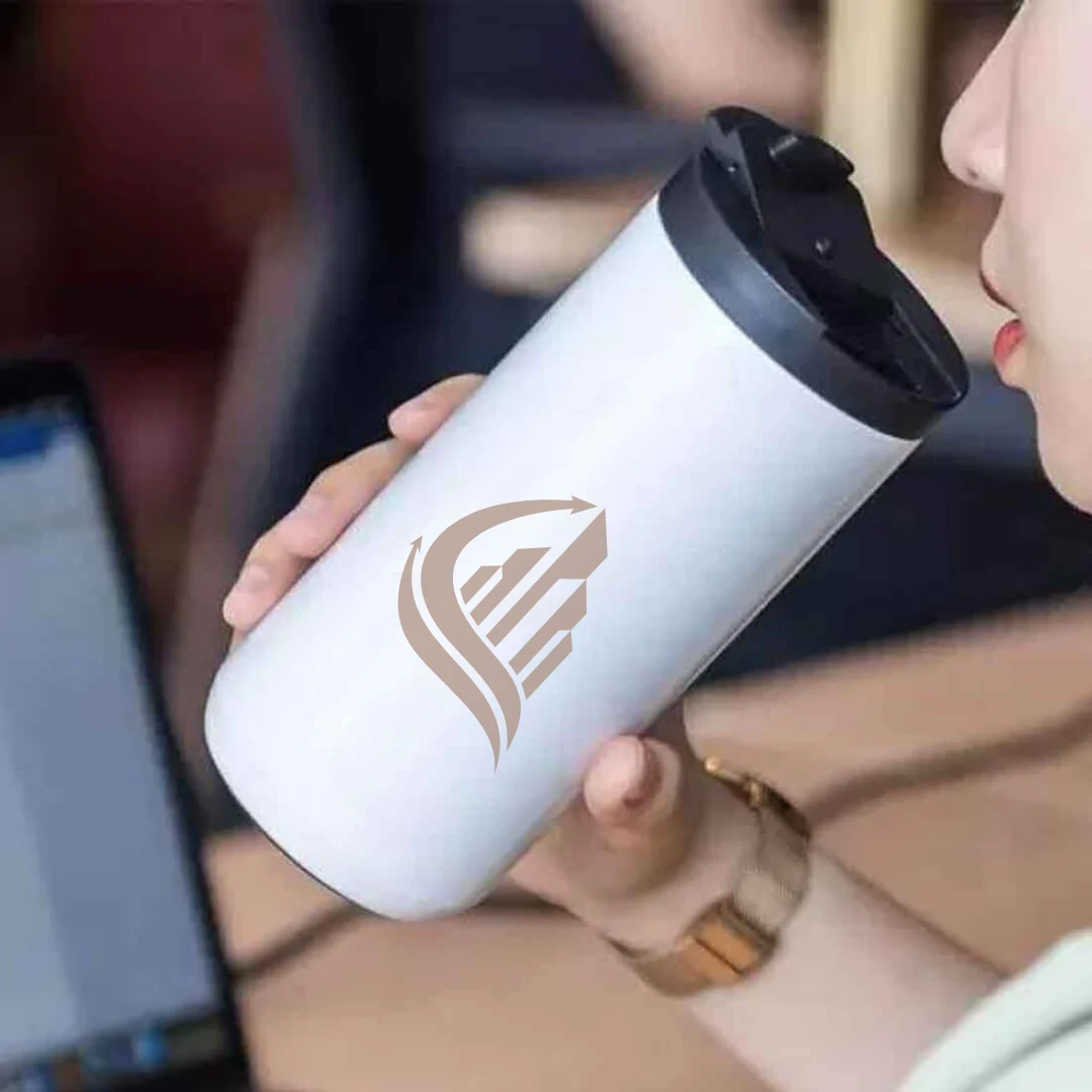 Personalized Coffee Tumbler with Logo & Name - Insulated Travelling Sipper Flask (400 ML) - Image 5