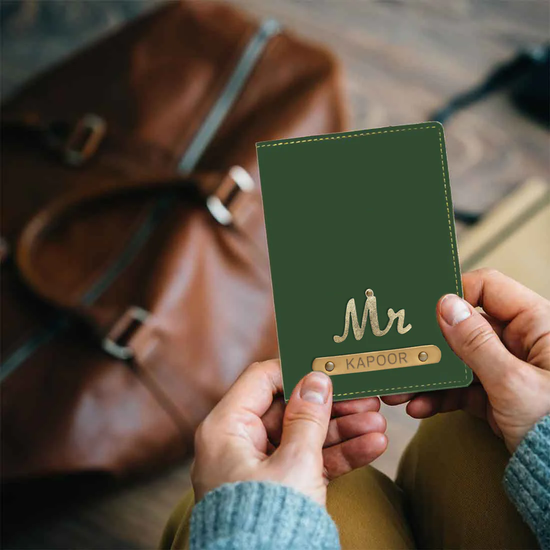 Personalized Name Mr & Mrs Passport Cover for Couples Travel Gifts with Charm - Image 14